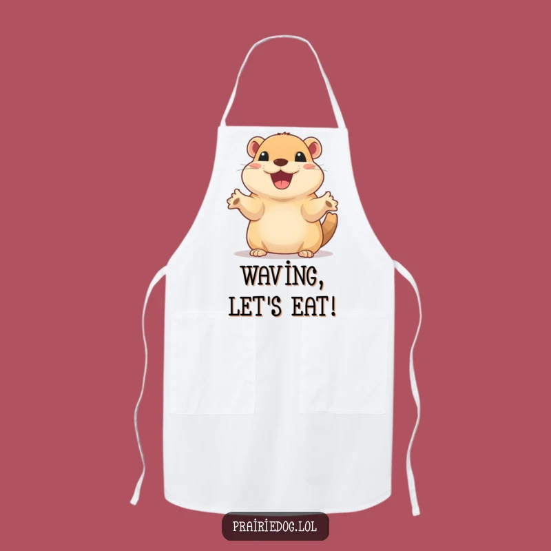 Funny Excited Prairie Dog Apron - Kitchen Waving Gift