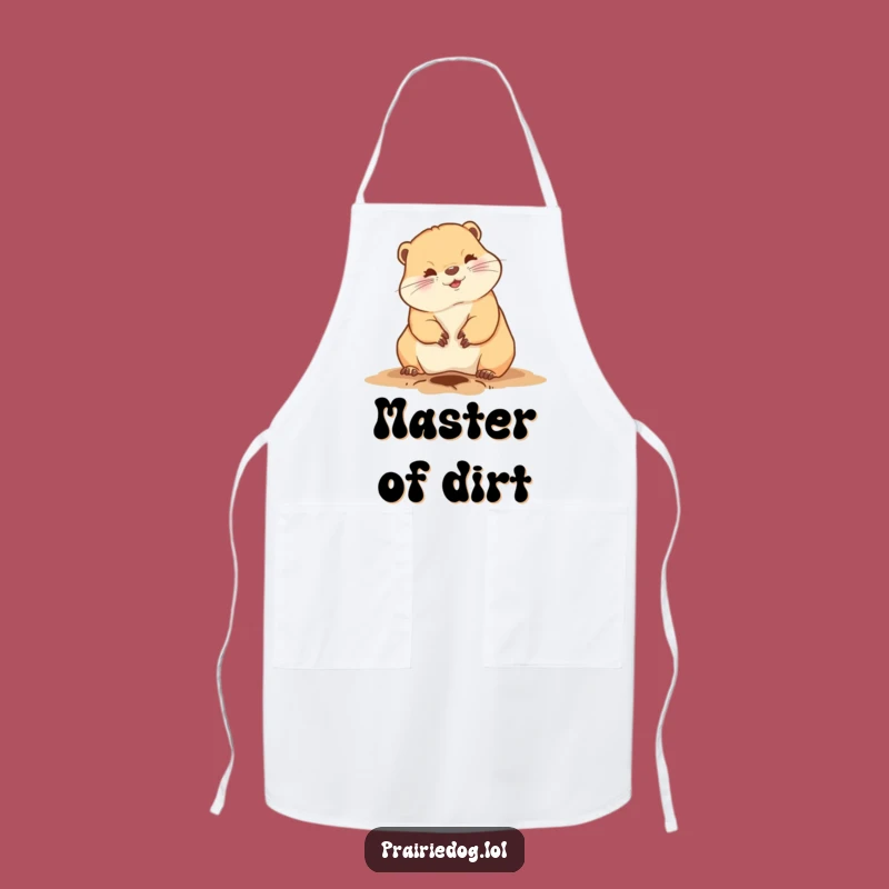 Funny Prairie Dog Digging Apron - Hilarious Kitchen Wear for Playful Cooks
