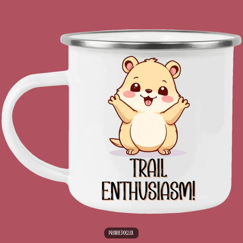 Funny Prairie Dog Camping Mug - Outdoor Cheerful Waving Drinkware, Great Gift