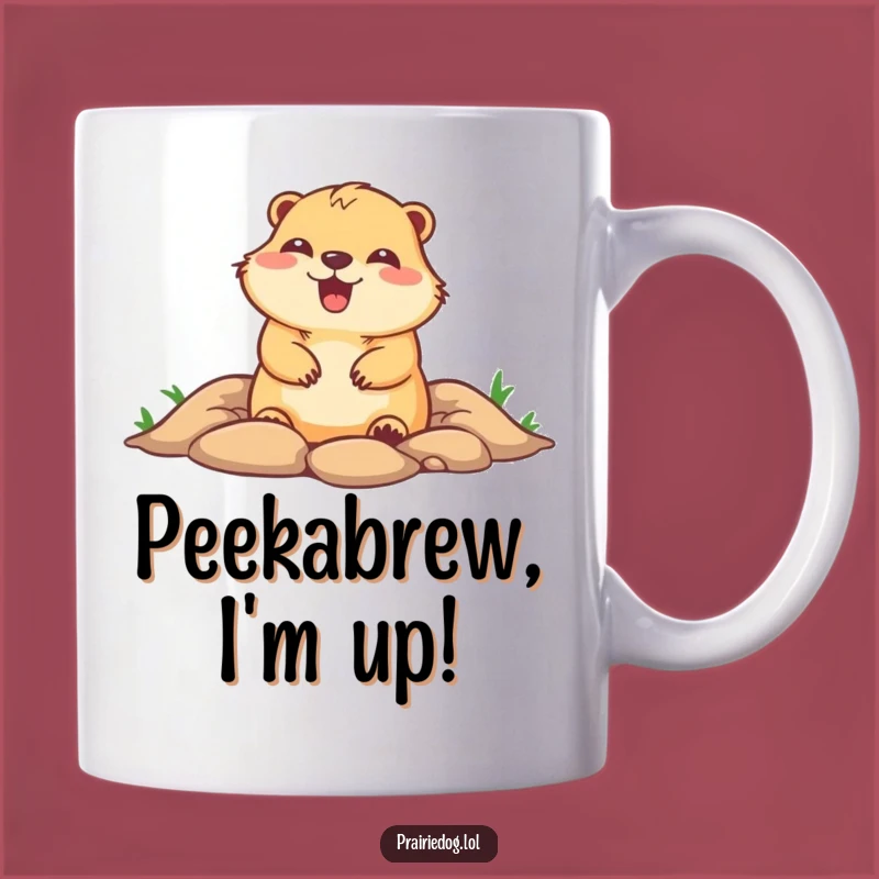 Funny Prairie Dog Glee Mug, Cute Burrow Popper Gift, Hilarious Animal Lover