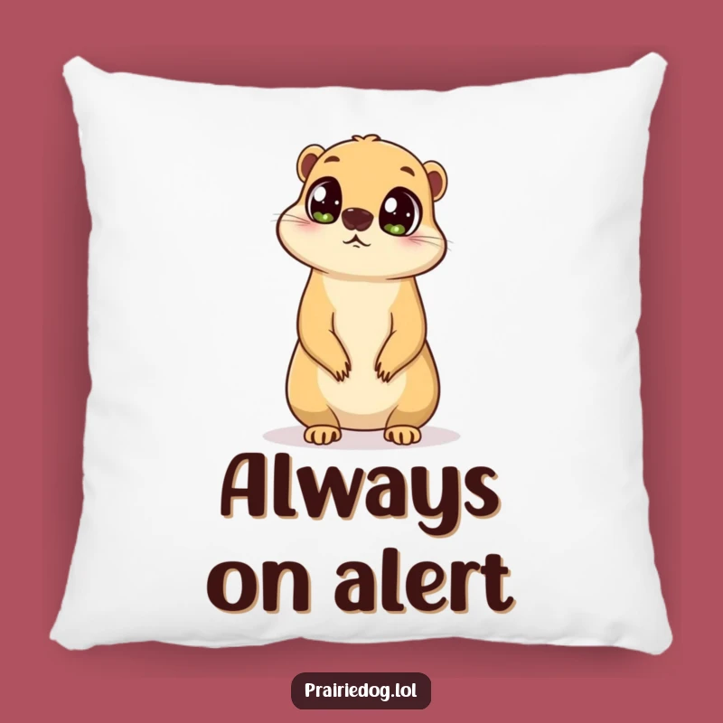 Funny Curious Prairie Dog Pillow - Cozy Watchful Decor Gift