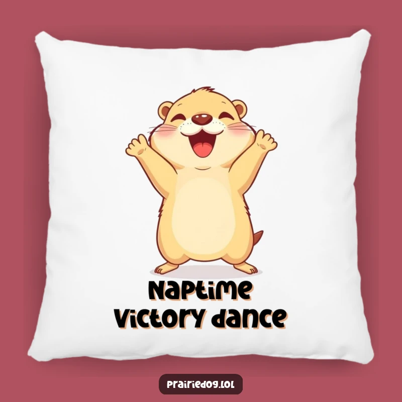 Funny Joyful Prairie Dog Pillow - Cozy Celebration Decor Gift