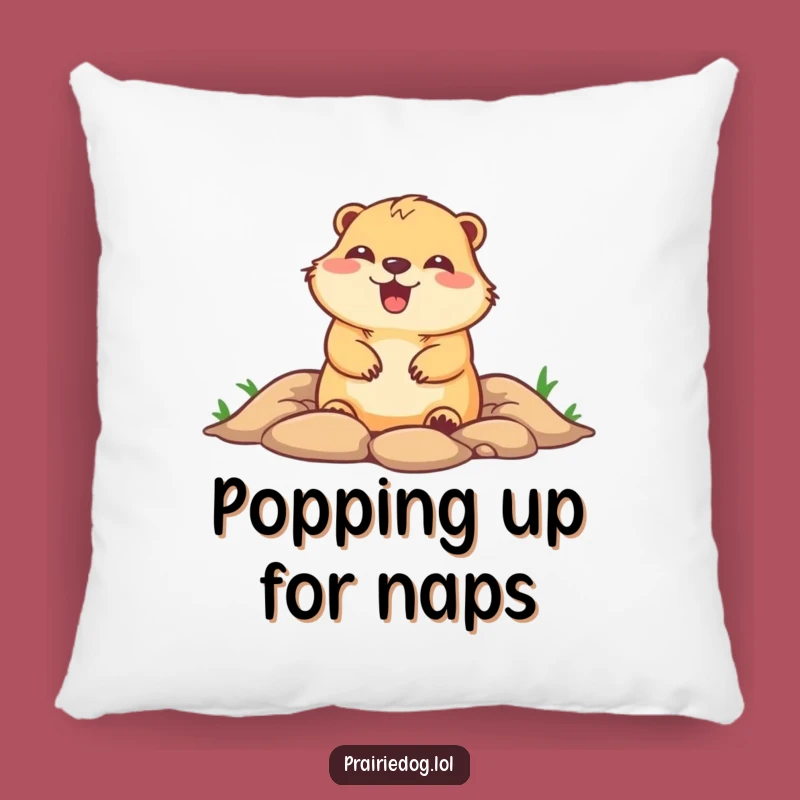 Funny Prairie Dog Glee Pillow, Cute Burrow Cushion, Hilarious Gift