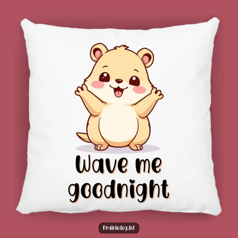 Funny Prairie Dog Pillow - Soft Cheerful Waving Cushion, Cozy Gift
