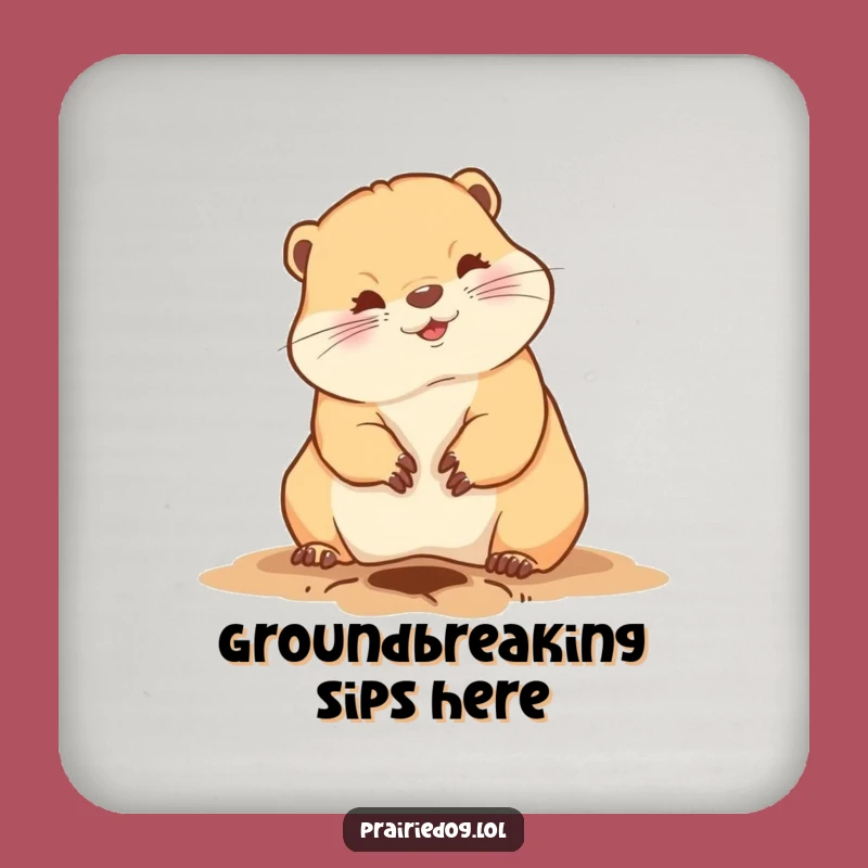 Funny Prairie Dog Digging Drink Coaster - Hilarious Table Protection for Party Hosts