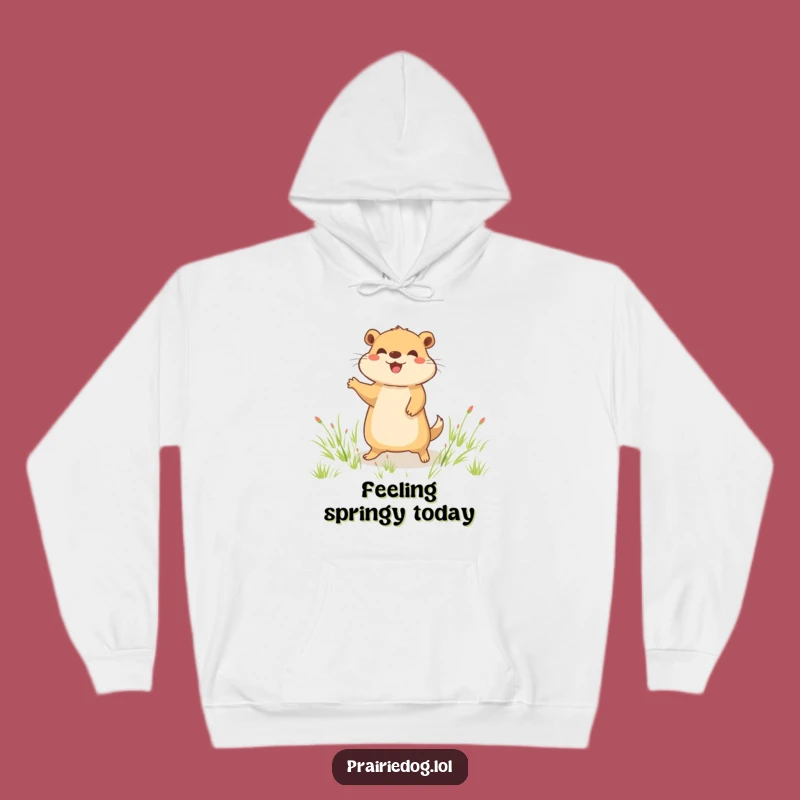 Funny Joyful Prairie Dog Hop Hoodie, Happy Field Jumper Sweatshirt, Cozy Gift