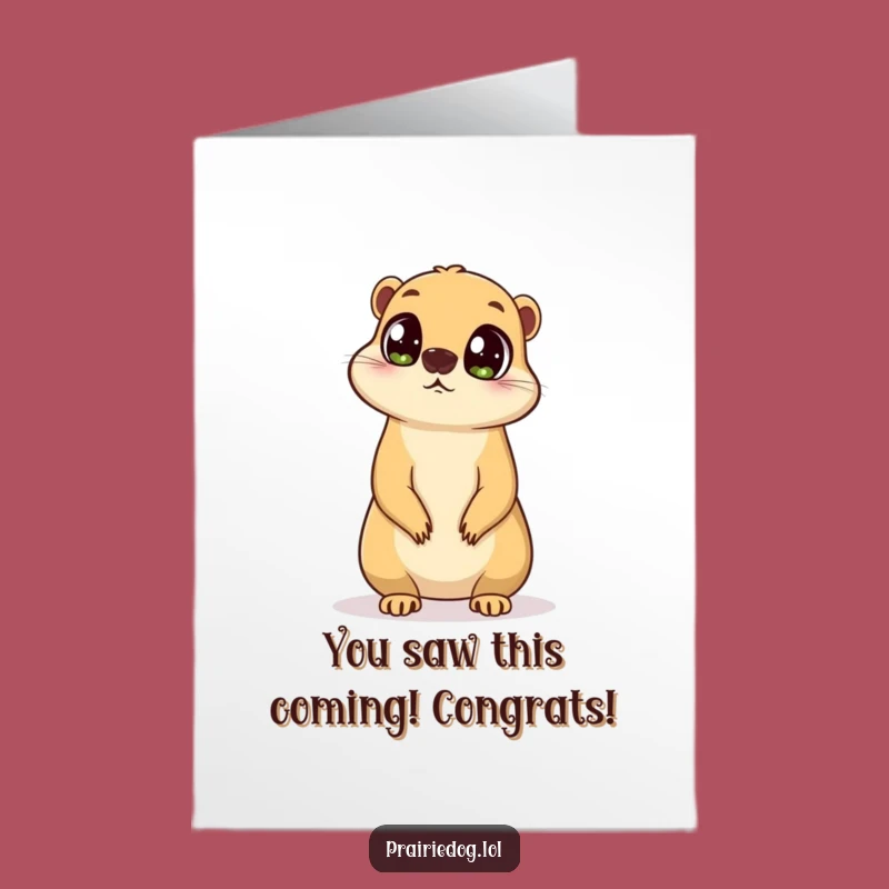 Free Printable Funny Prairie Dog Congrats Card: Curious Survey, Cheerful Downloadable Gift