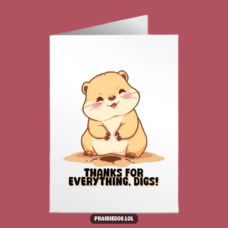 Charming Prairie Dog Thank You Free Printable Card - Adorable DIY Downloadable