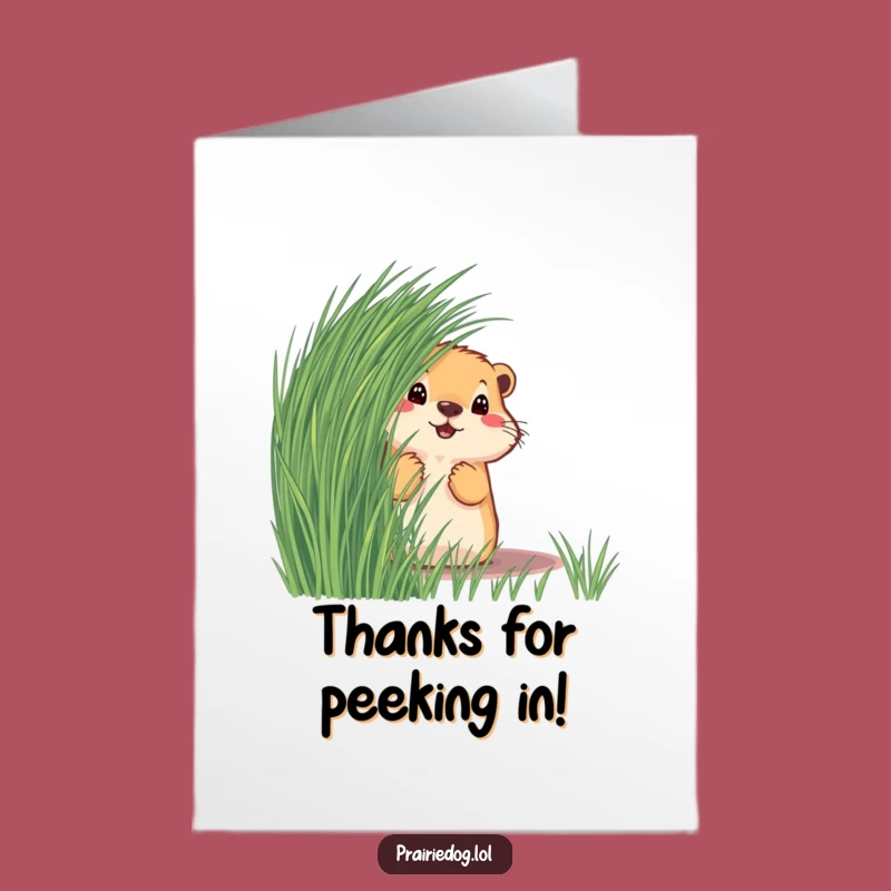 Free Printable Curious Prairie Dog Thank You Card - Funny Downloadable