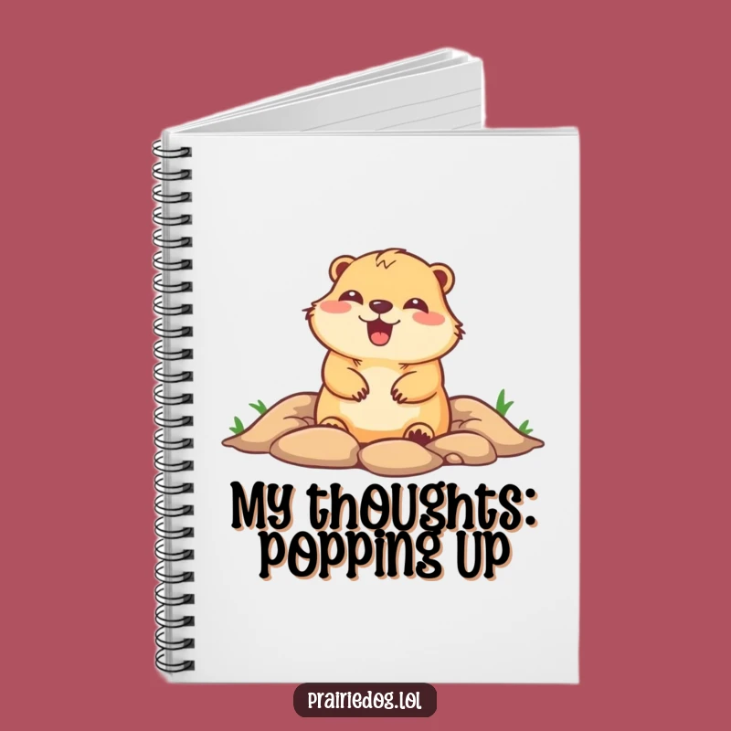 Funny Prairie Dog Glee Notebook, Cute Burrow Journal, Hilarious Gift Idea