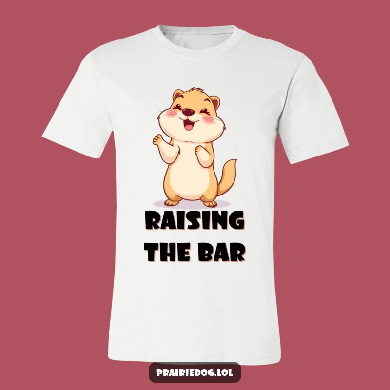 Funny Paws Up Prairie Dog T-Shirt, Smiling Celebration Tee, Hilarious Gift
